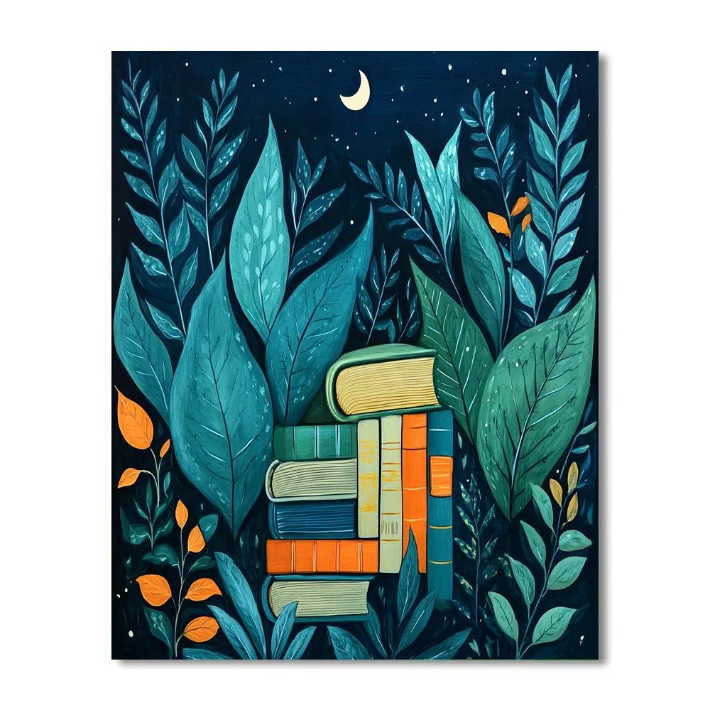 Rousseau Inspired Jungle Library paint by numbers