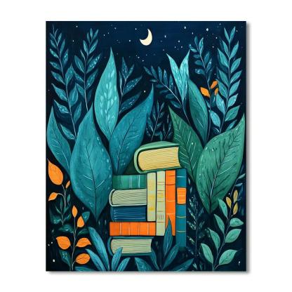 Rousseau Inspired Jungle Library paint by numbers