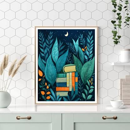 Rousseau Inspired Jungle Library paint by numbers