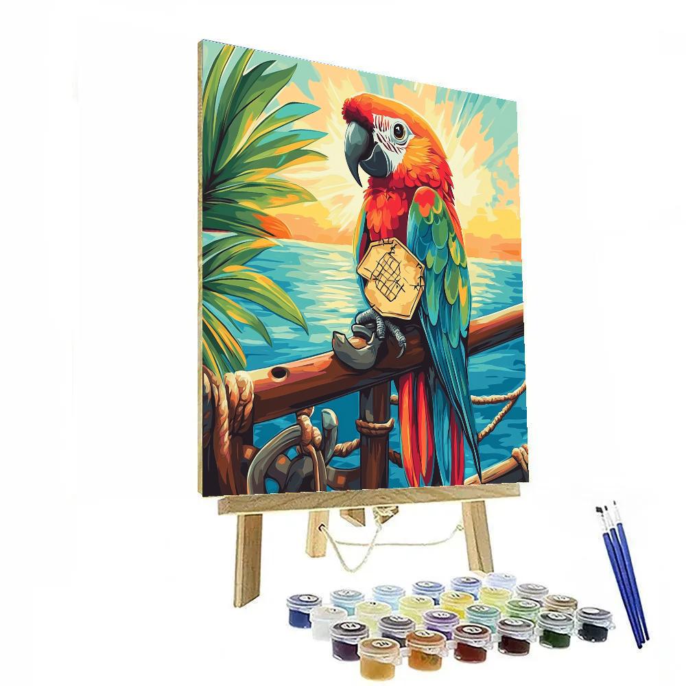 Percival The Pirate Parrot Disney Inspired DIY paint by numbers