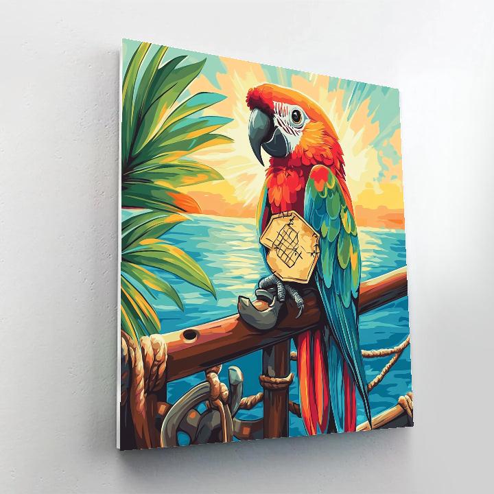Percival The Pirate Parrot Disney Inspired DIY paint by numbers