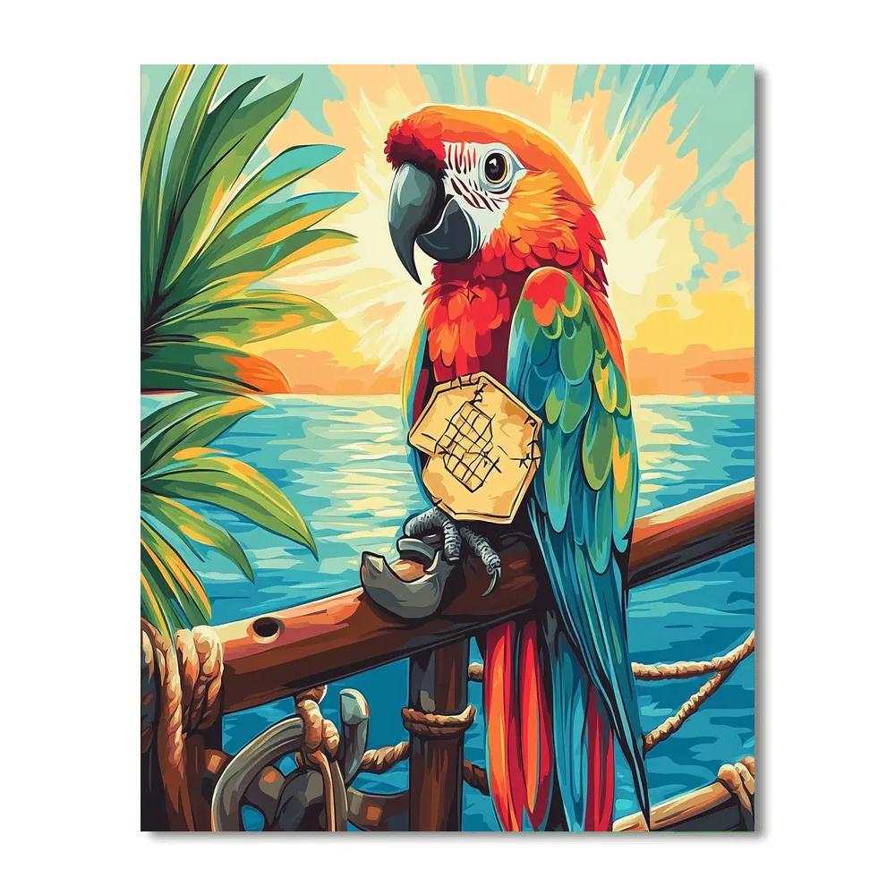 Percival The Pirate Parrot Disney Inspired DIY paint by numbers