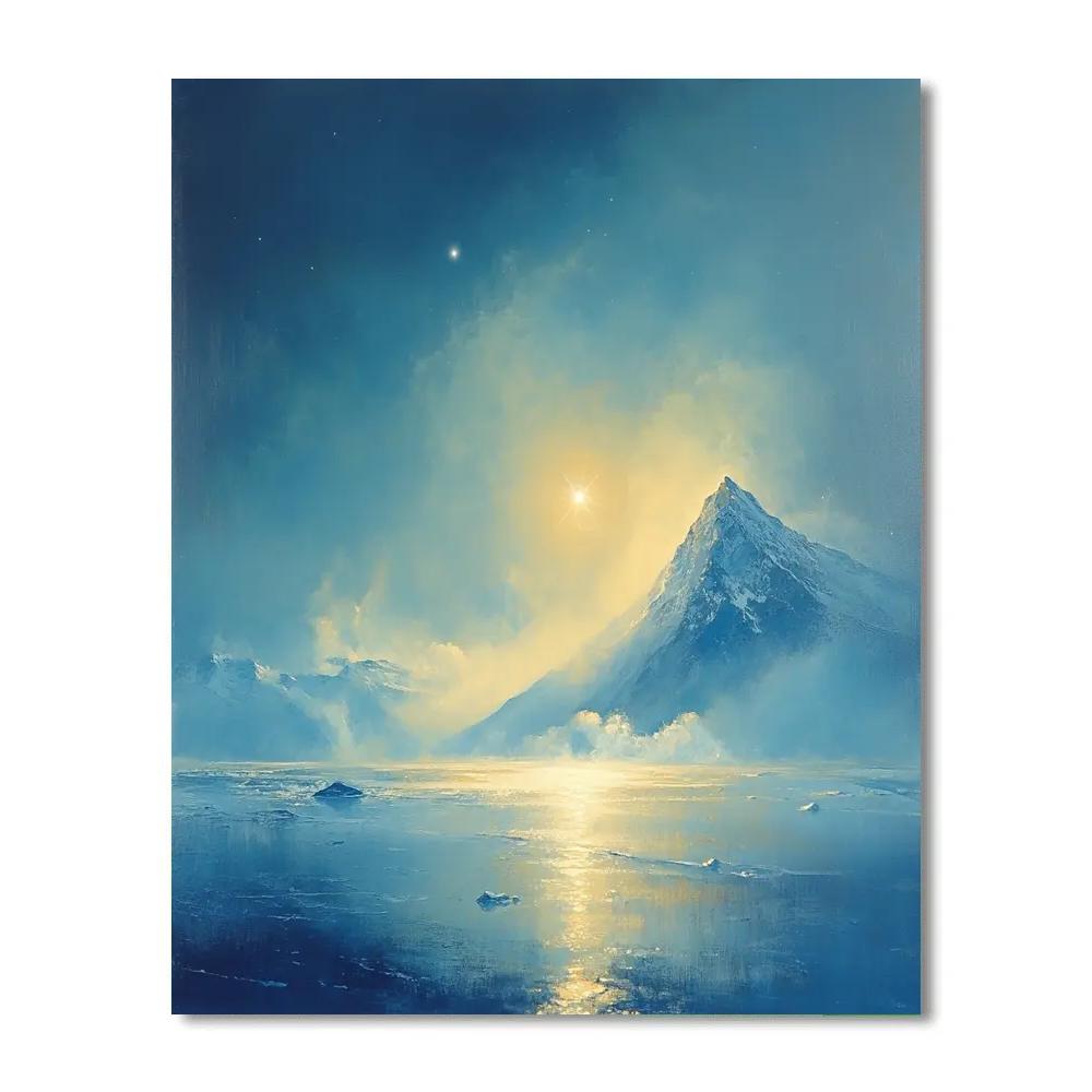 Turner Inspired Glacier Sunbreak Paint by numbers art