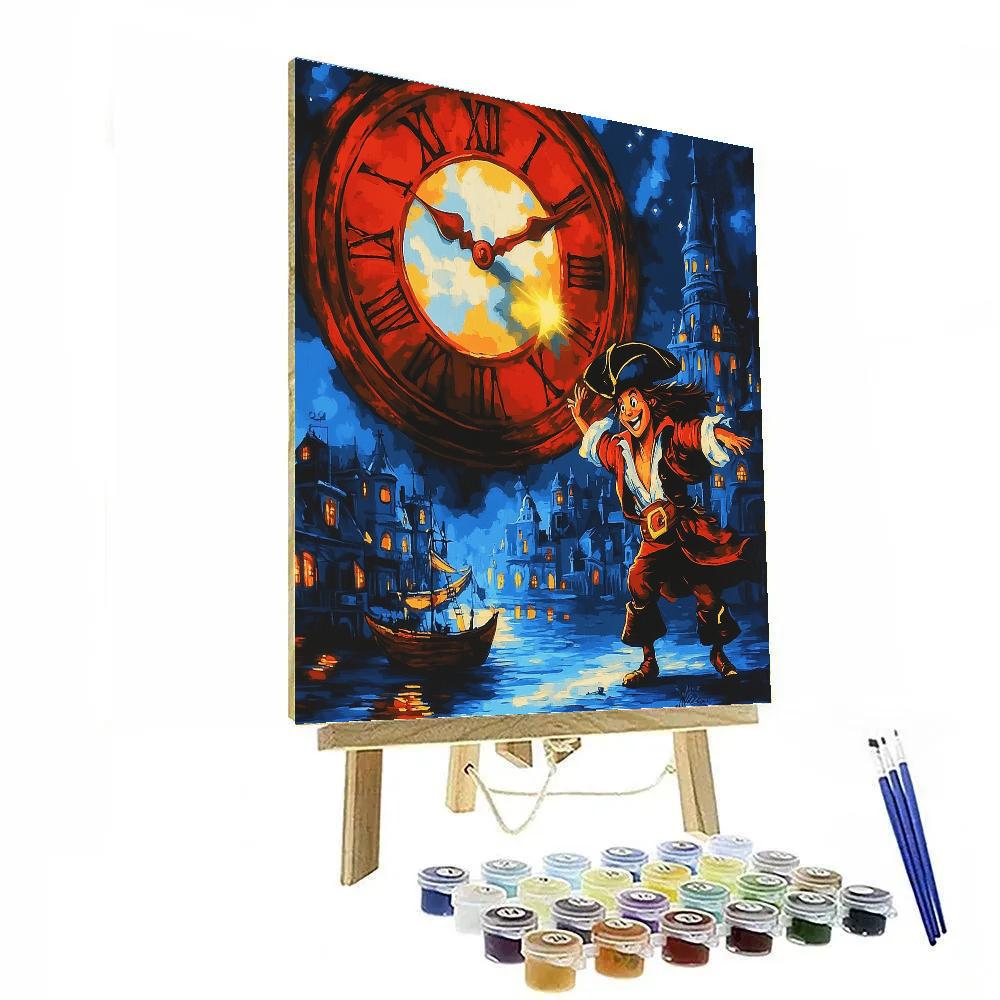 Captain Hook Clocktower Tickle Disney Inspired paint by number