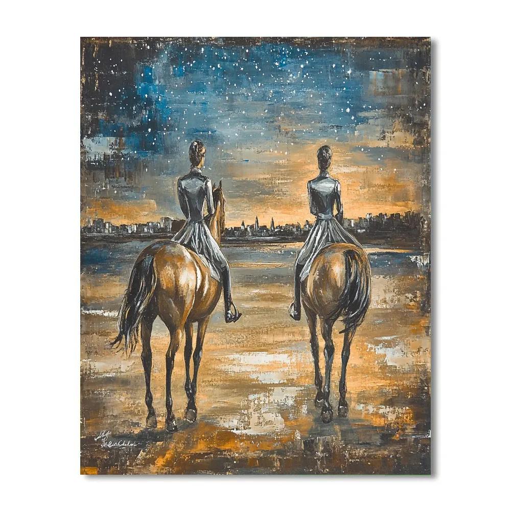 Anthony Van Dyck Inspired Equestrian At Dusk Painting by numbers kit