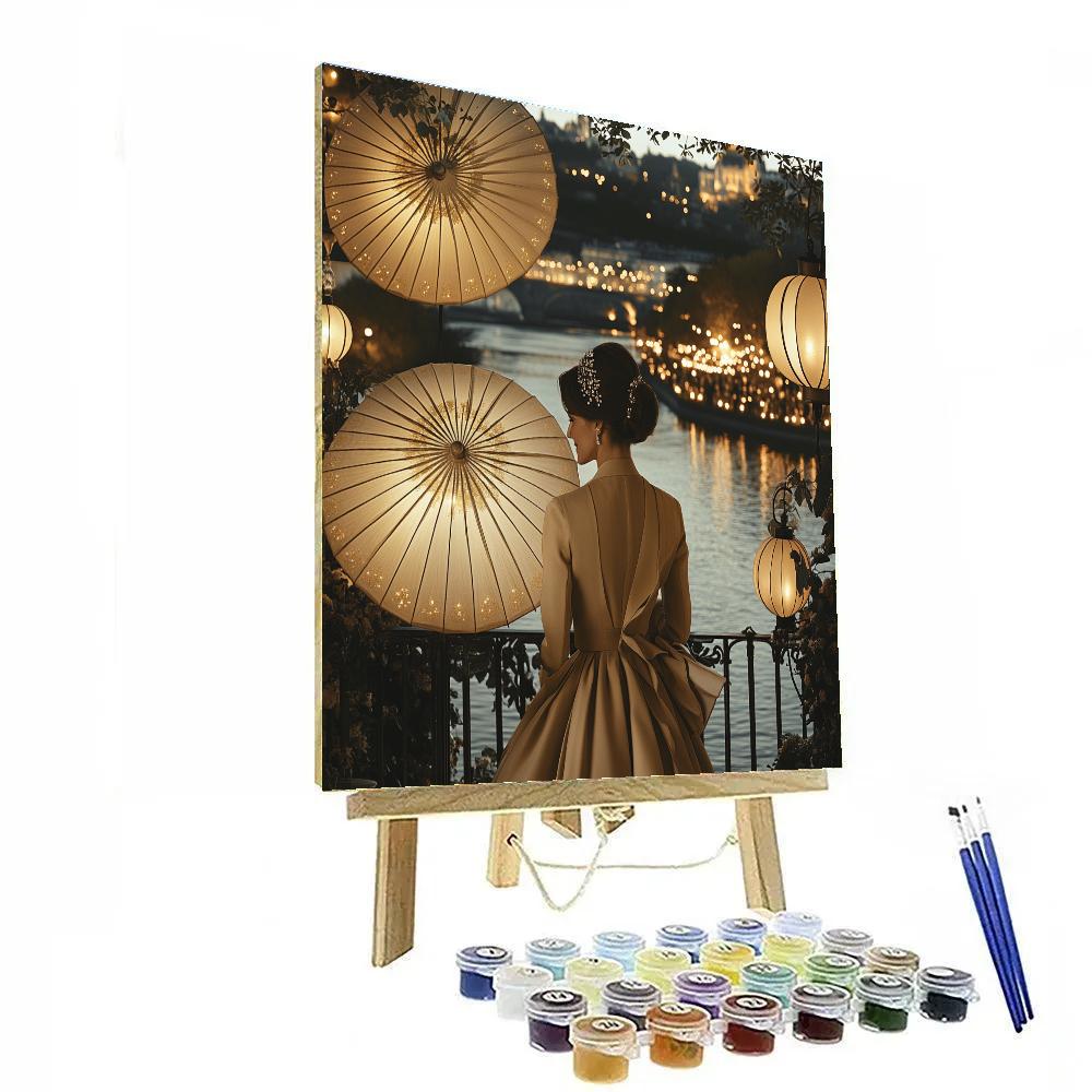 James Tissot Inspired Riverside Ball paint by color