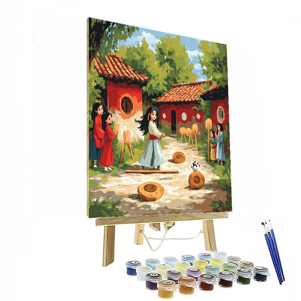 Mulan Little Village Training Disney Inspired Painting by numbers kit