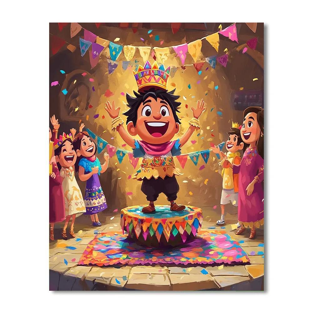 Kuzco Royal Llama Birthday Disney Inspired Painting by numbers kit