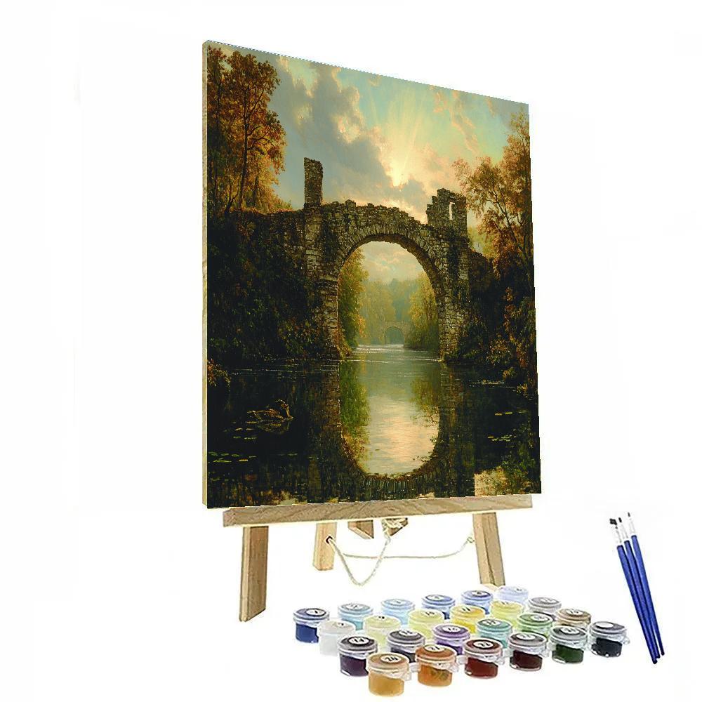 Thomas Cole Inspired Ancient Bridge Numbered painting kits