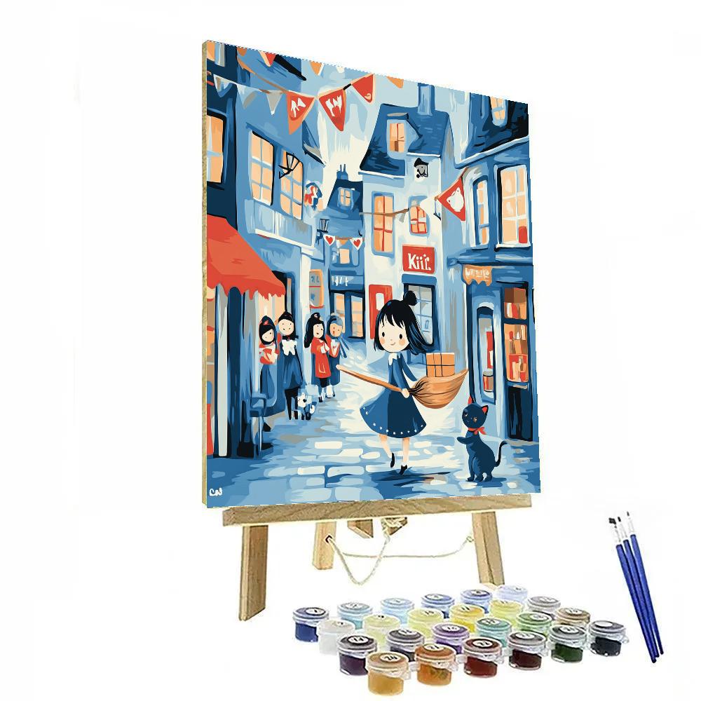 Kiki Delivery Corner Disney Inspired DIY paint by numbers