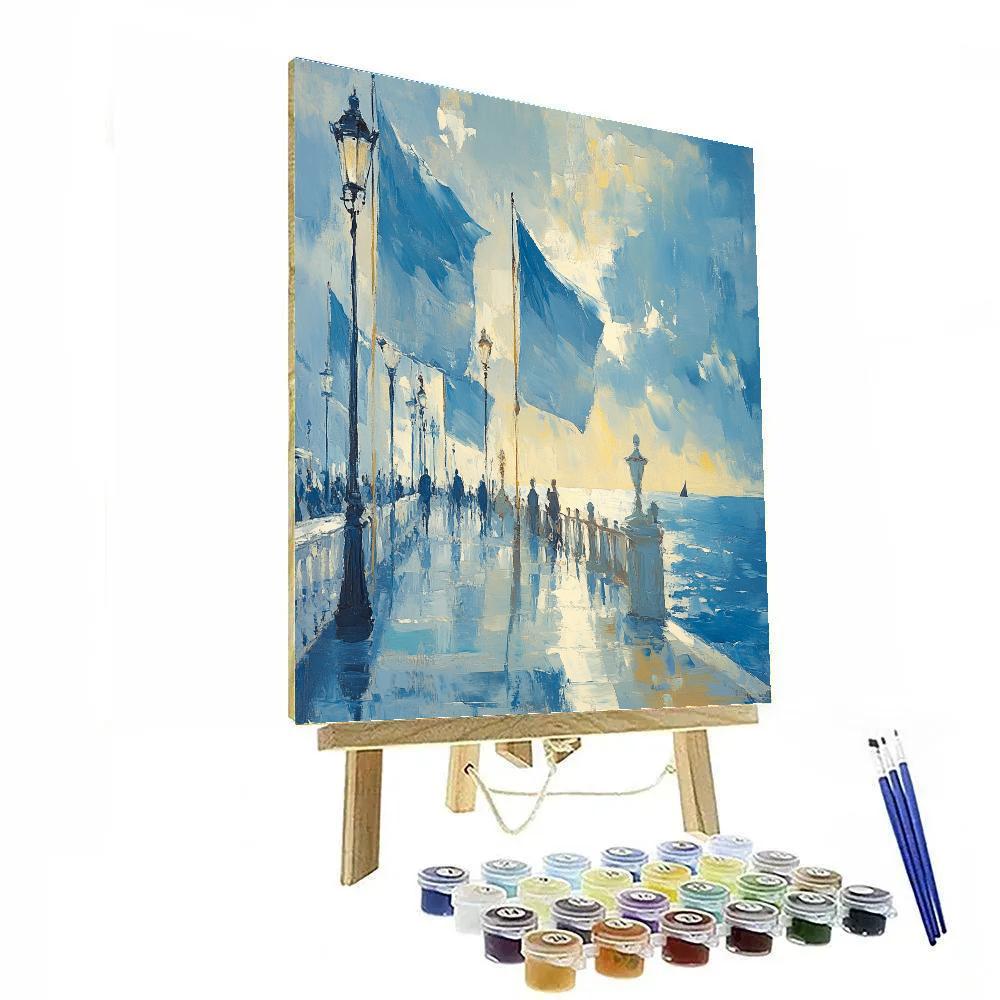 Eugene Boudin Inspired Festival Skies paint by color