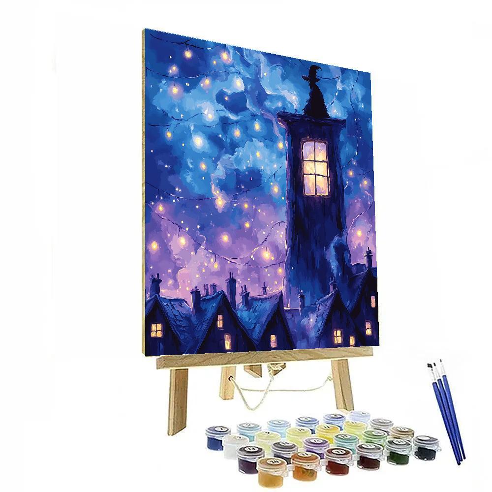 Howl Castle Window View Disney Inspired DIY paint by numbers