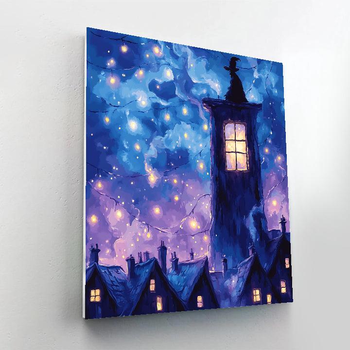 Howl Castle Window View Disney Inspired DIY paint by numbers