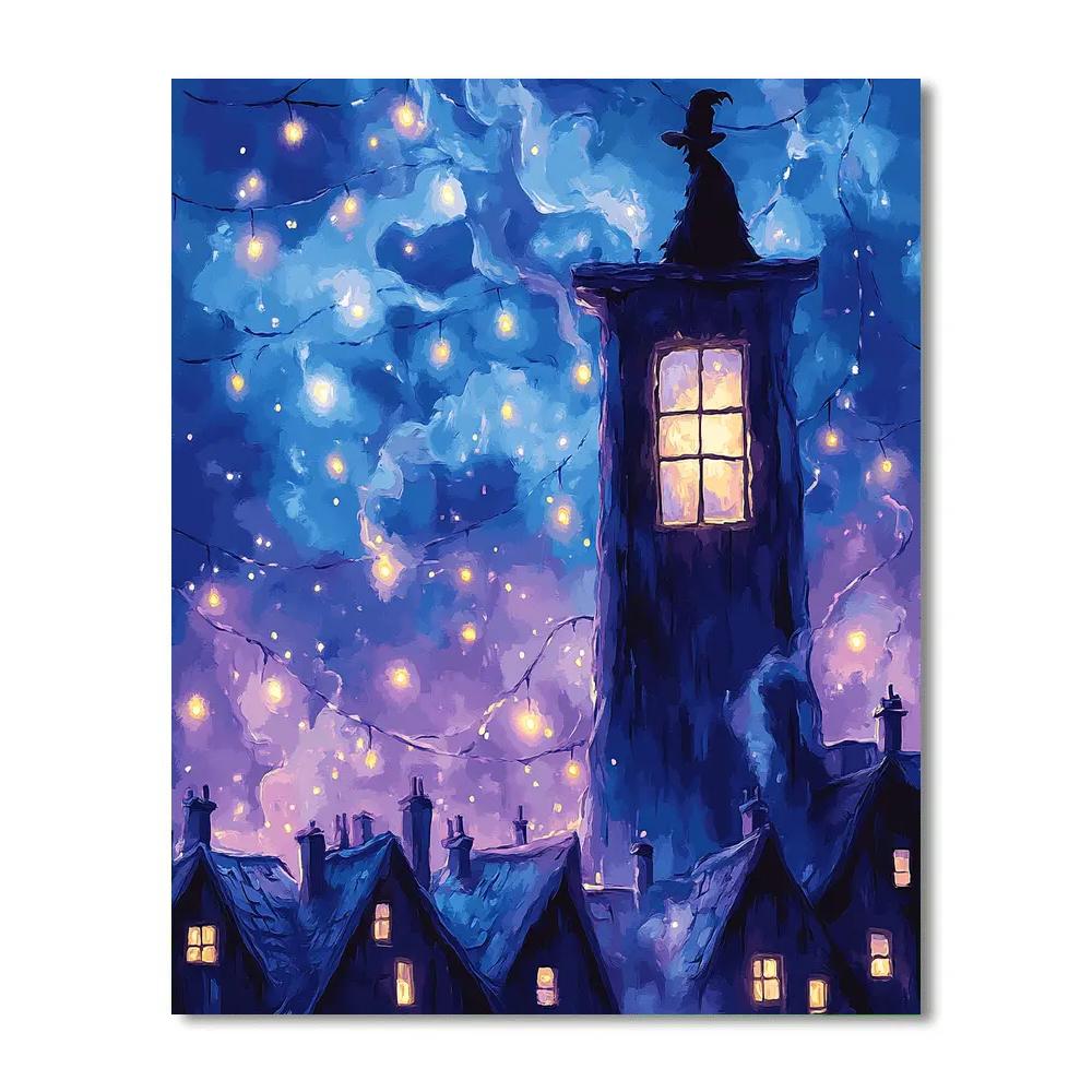 Howl Castle Window View Disney Inspired DIY paint by numbers