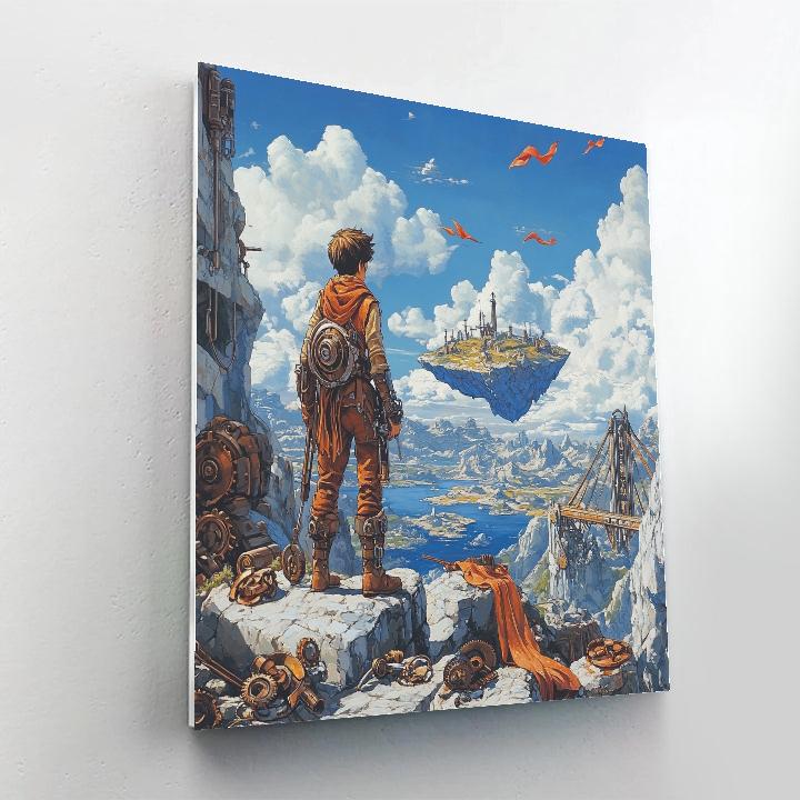 Pazu Mine Cliff View Disney Inspired paint by number