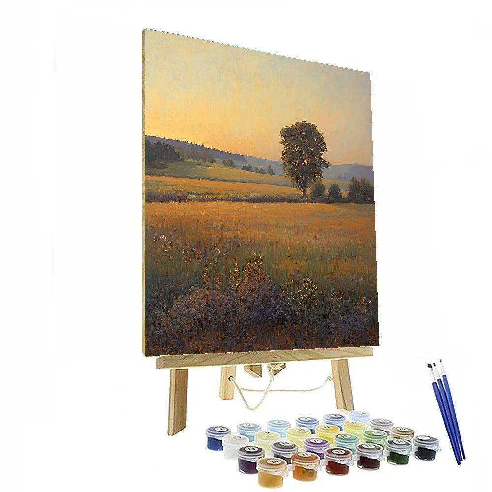George Inness Inspired Autumn Field DIY paint by numbers