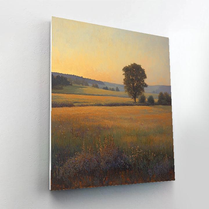 George Inness Inspired Autumn Field DIY paint by numbers