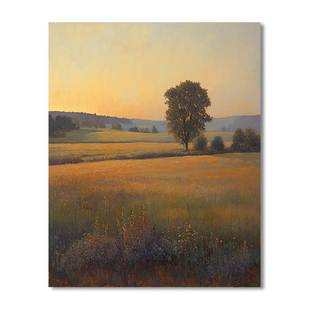 George Inness Inspired Autumn Field DIY paint by numbers