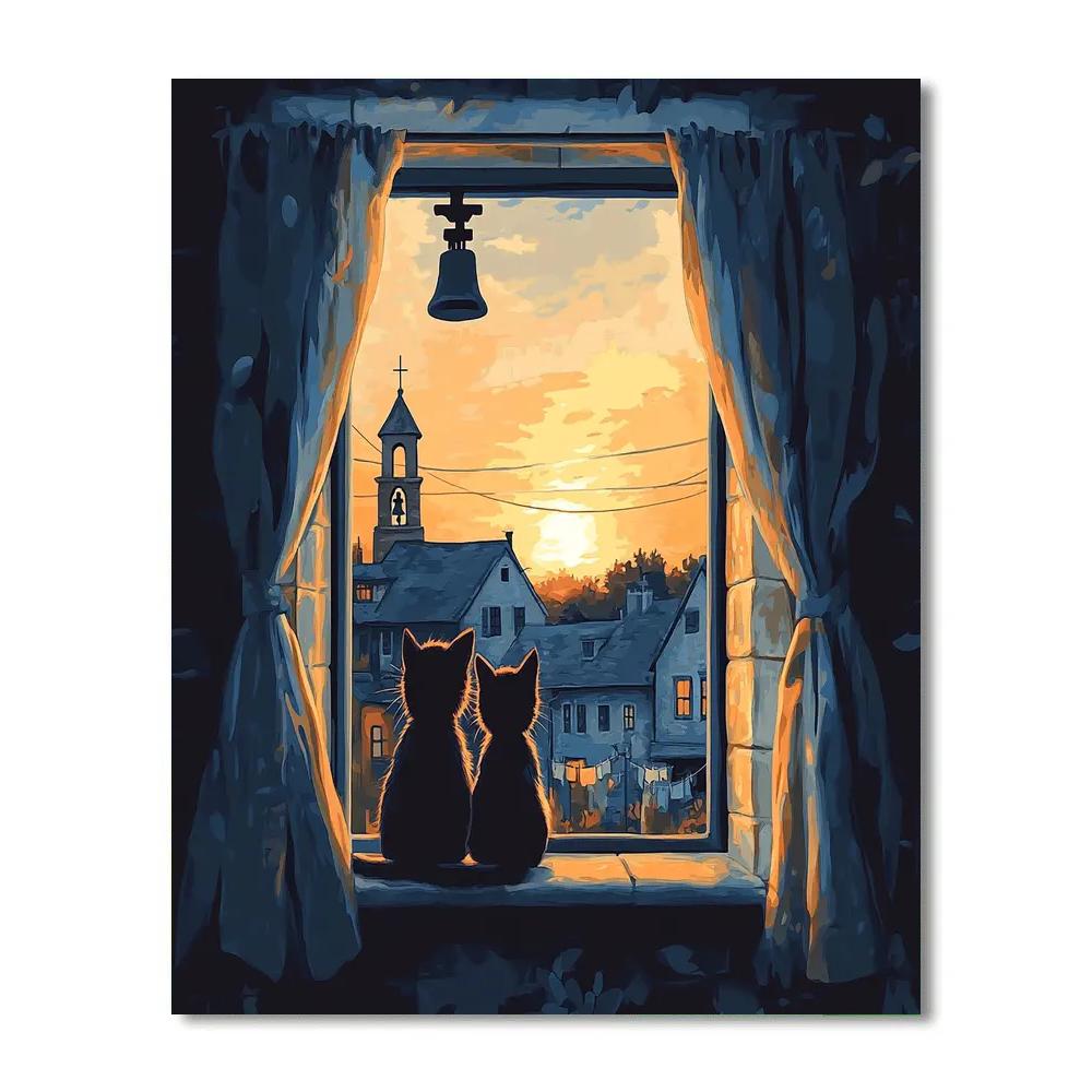 Kiki And Jiji Window Watch Disney Inspired Paint by numbers kits