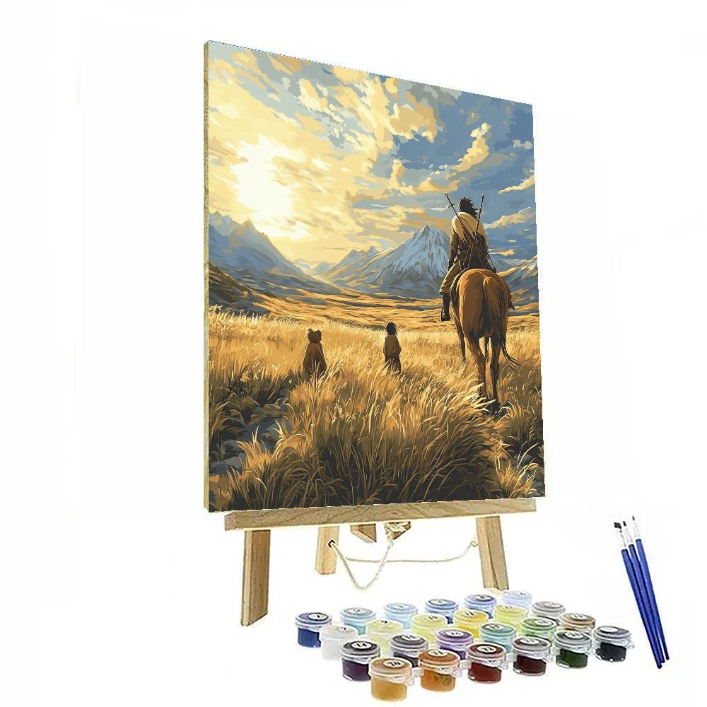 Ashitaka Meadow Companion Disney Inspired Number painting