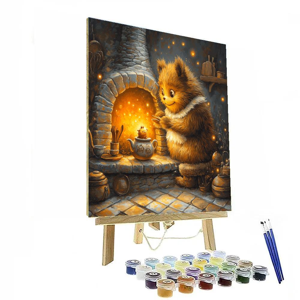 Howl And Calcifer Hearth Disney Inspired paint by number