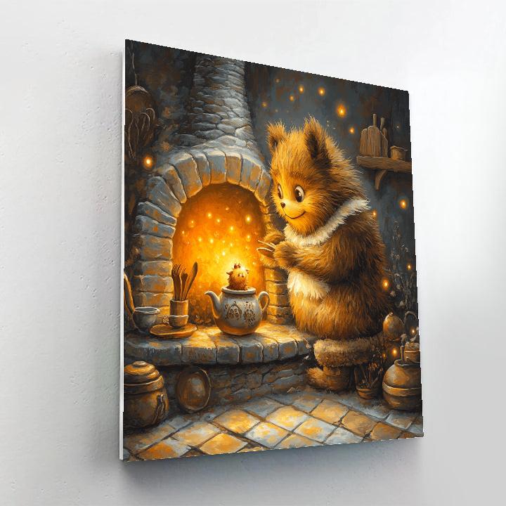 Howl And Calcifer Hearth Disney Inspired paint by number