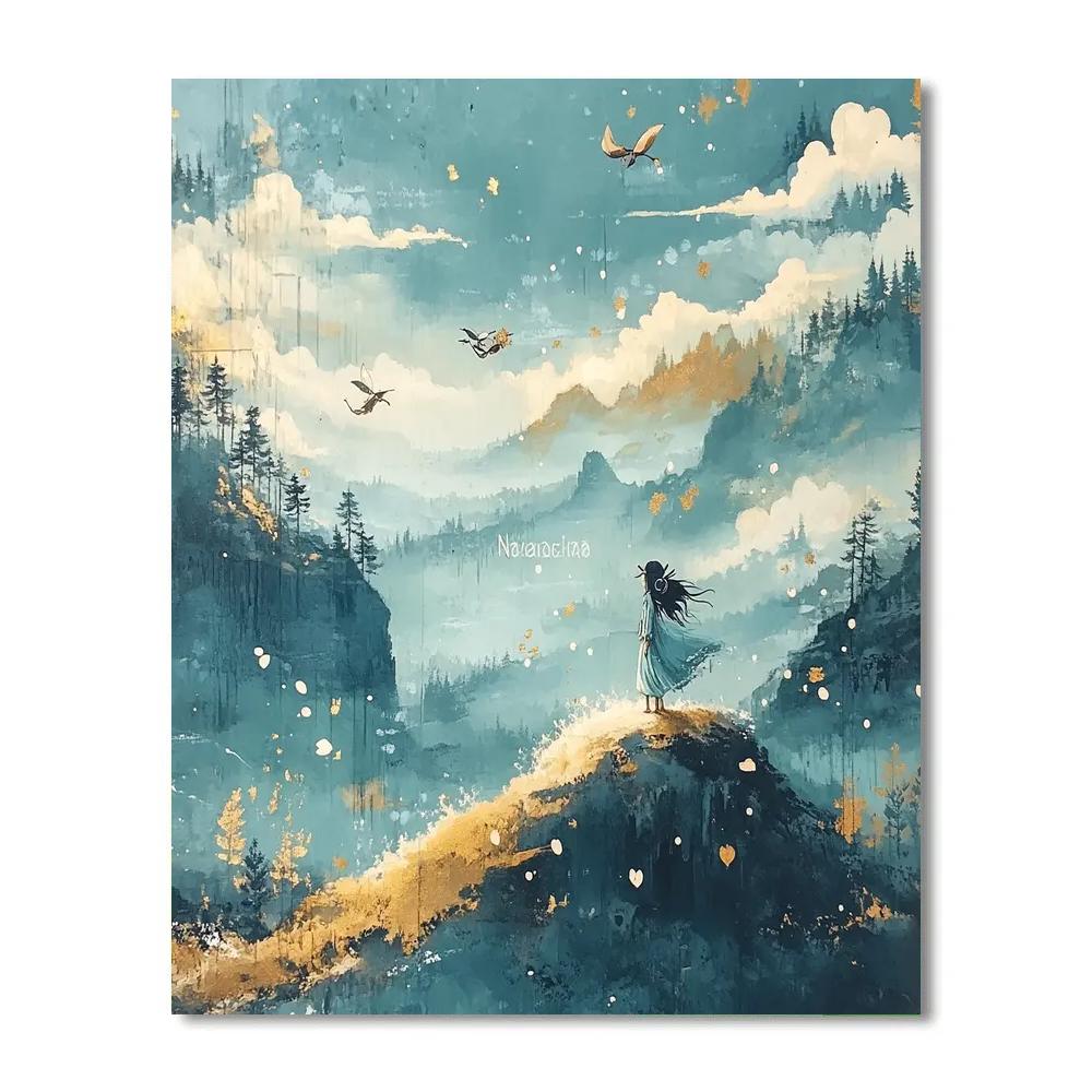 Nausicaa Valley Breeze Disney Inspired paint by color