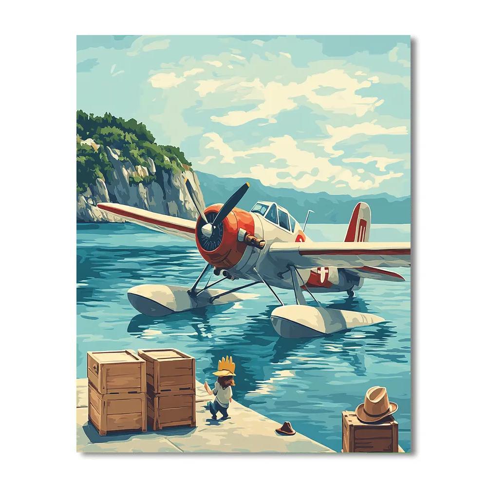 Porco Rosso Sky Rescue Disney Inspired Numbered painting kits