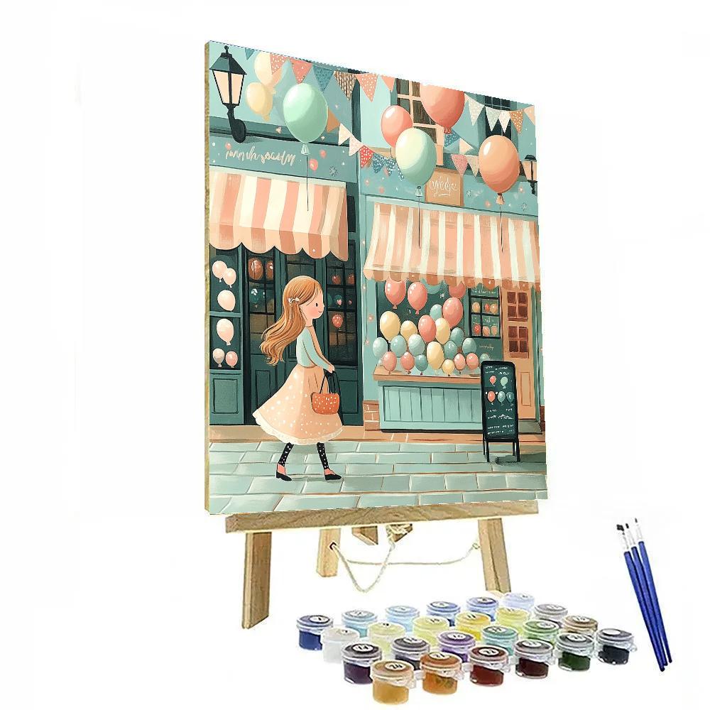 Sophie Balloon Shop Stroll Disney Inspired paint by number