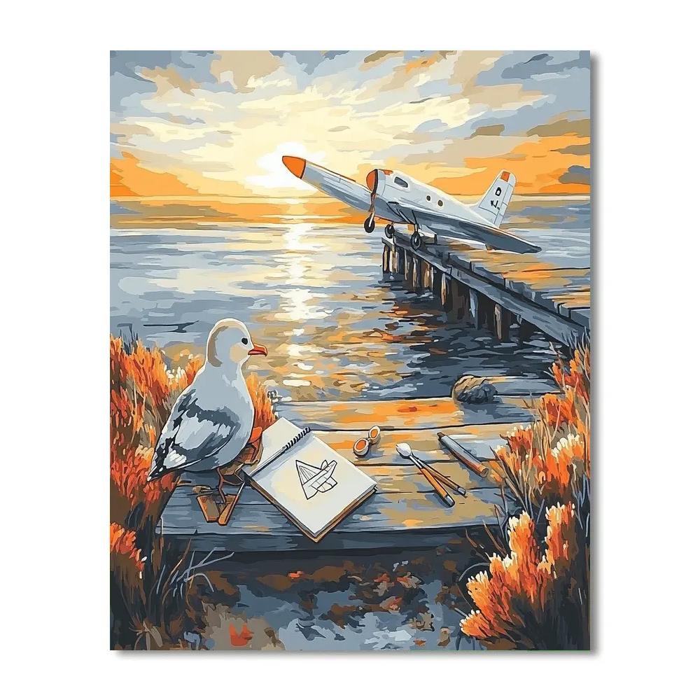 Porco Childlike Sketch Disney Inspired DIY paint by numbers