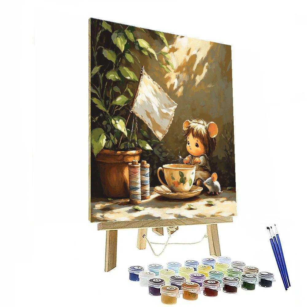 Arrietty Stitching Corner Disney Inspired DIY paint by numbers