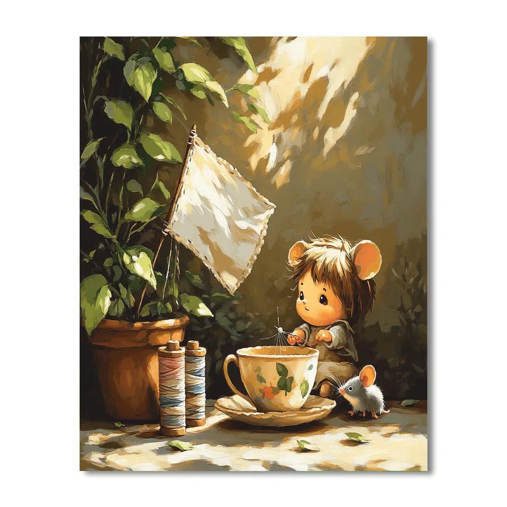 Arrietty Stitching Corner Disney Inspired DIY paint by numbers