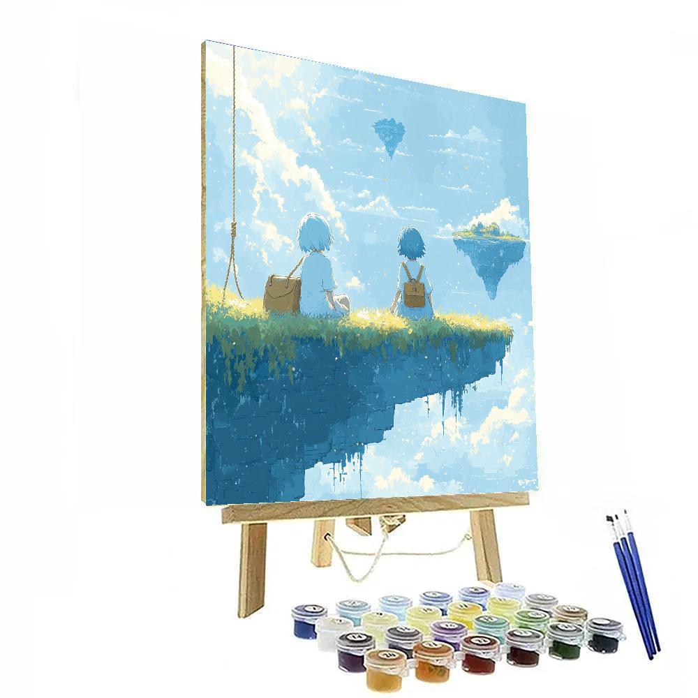 Sheeta And Pazu Friendly Talk Disney Inspired paint by color