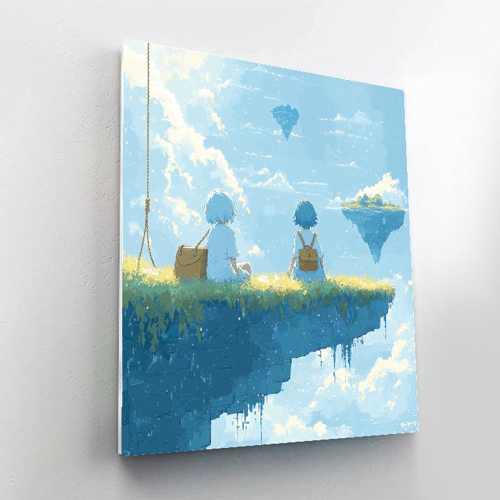 Sheeta And Pazu Friendly Talk Disney Inspired paint by color