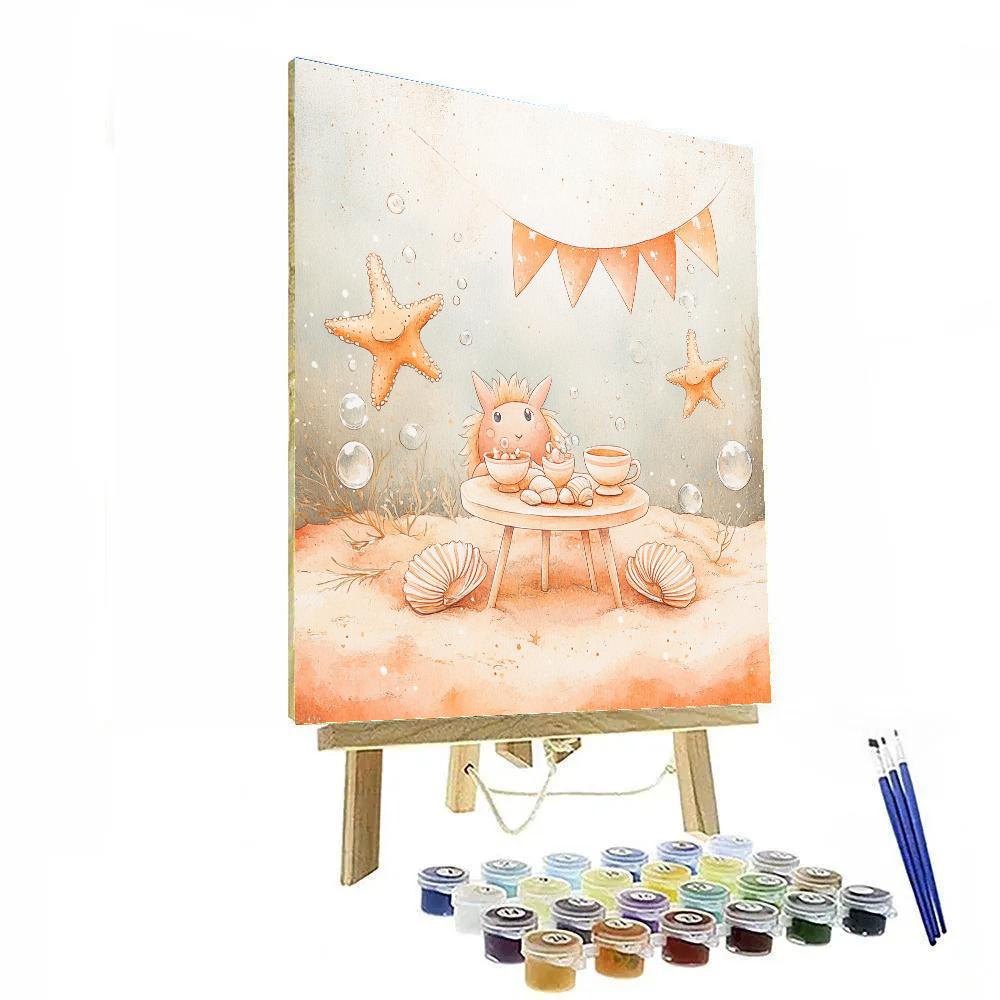 Ponyo Tiny Tea Party Disney Inspired Number painting