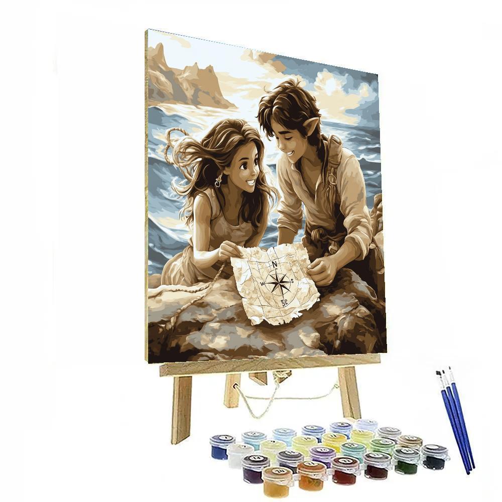 Pazu And Sheeta Map Discovery Disney Inspired Numbered painting kits