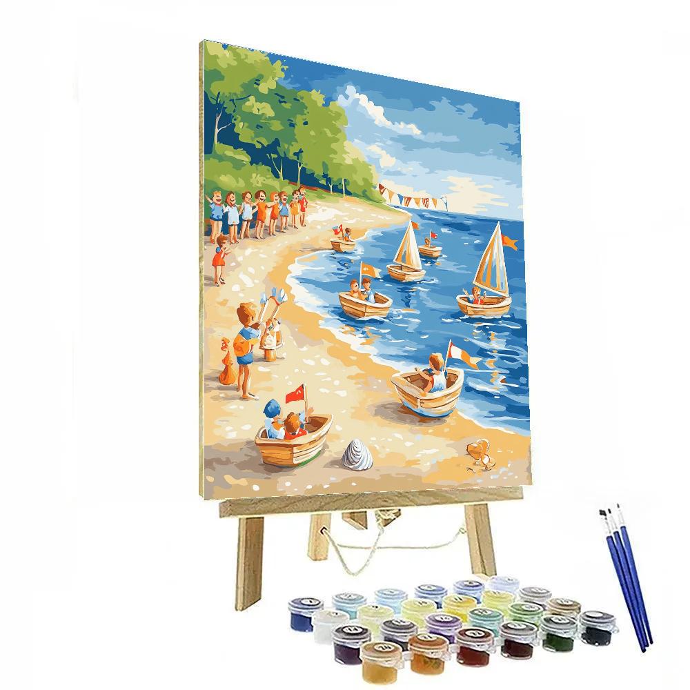 Tatsuo Little Boat Race Disney Inspired paint by numbers