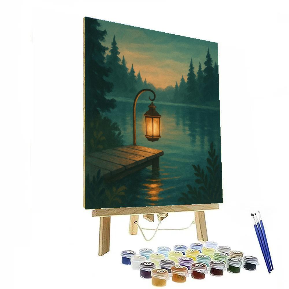 Lantern Glow At Fernbank Dock paint by number
