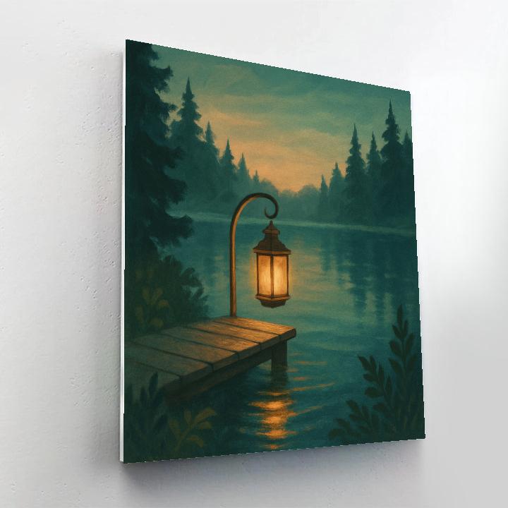 Lantern Glow At Fernbank Dock paint by number