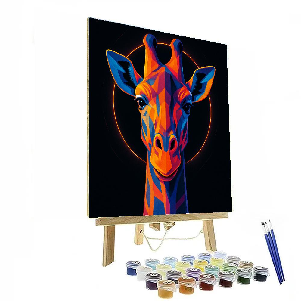 Prismatic Giraffe Eclipse DIY paint by numbers