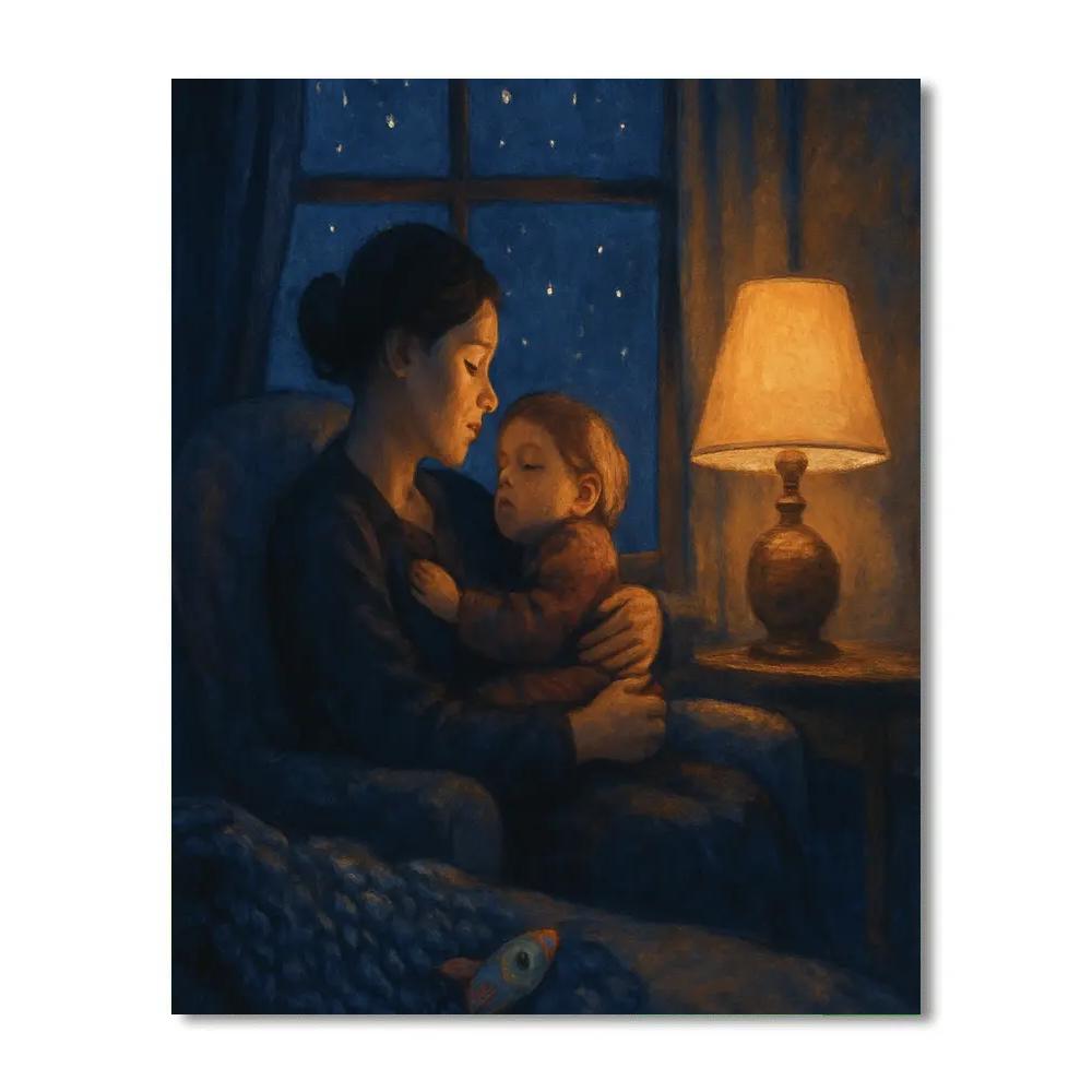 Starlit Lullaby Window DIY paint by numbers