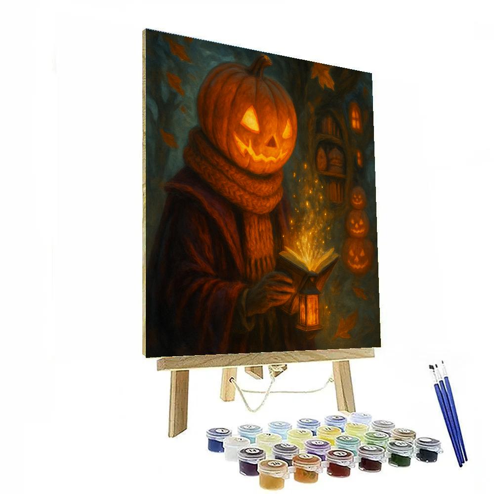 Lantern Library Of The Pumpkin Scholar Painting by numbers kit