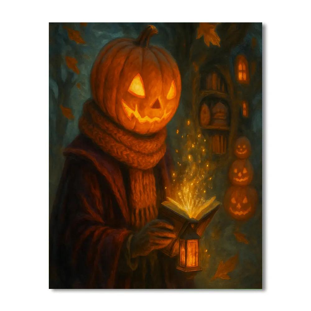 Lantern Library Of The Pumpkin Scholar Painting by numbers kit