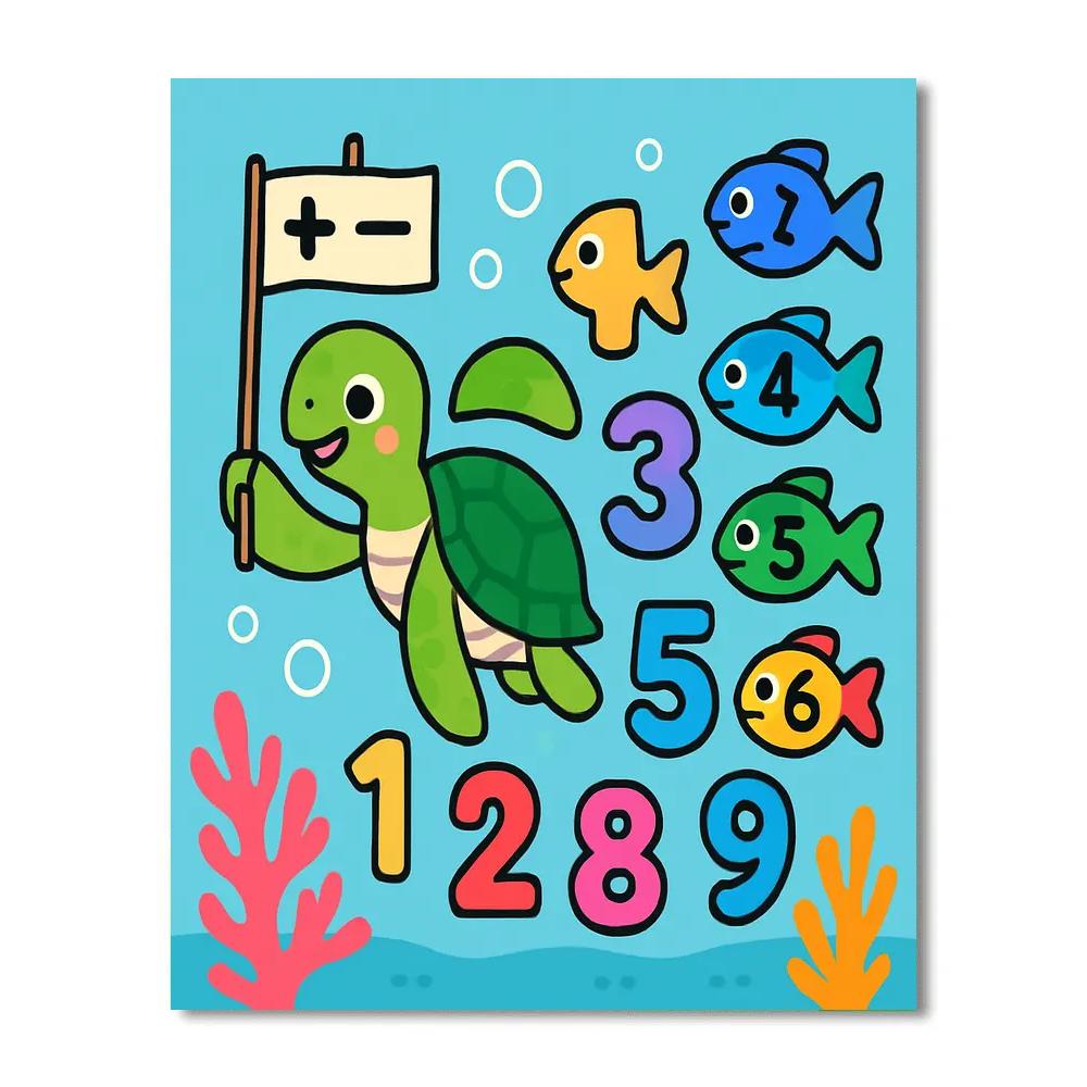 Coral Reef Math Parade DIY paint by numbers