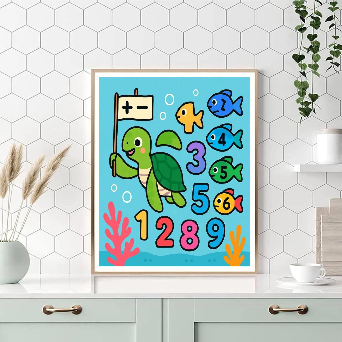 Coral Reef Math Parade DIY paint by numbers