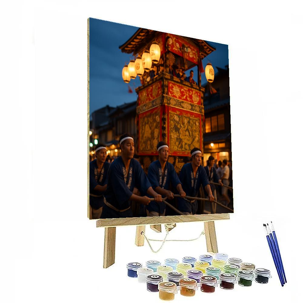 Gion Matsuri Float Lanterns Kyoto Numbered painting kits