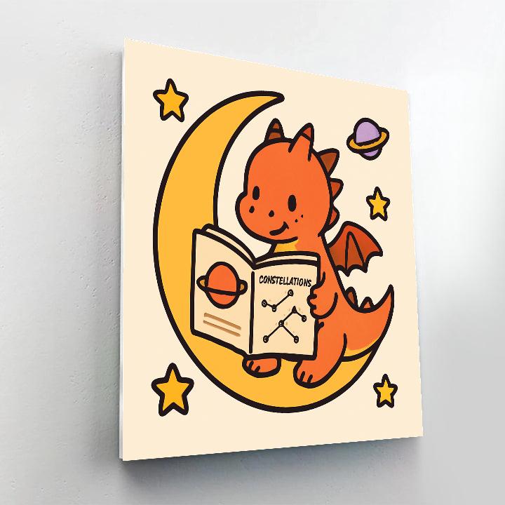 Moon Library For Young Dragons DIY paint by numbers