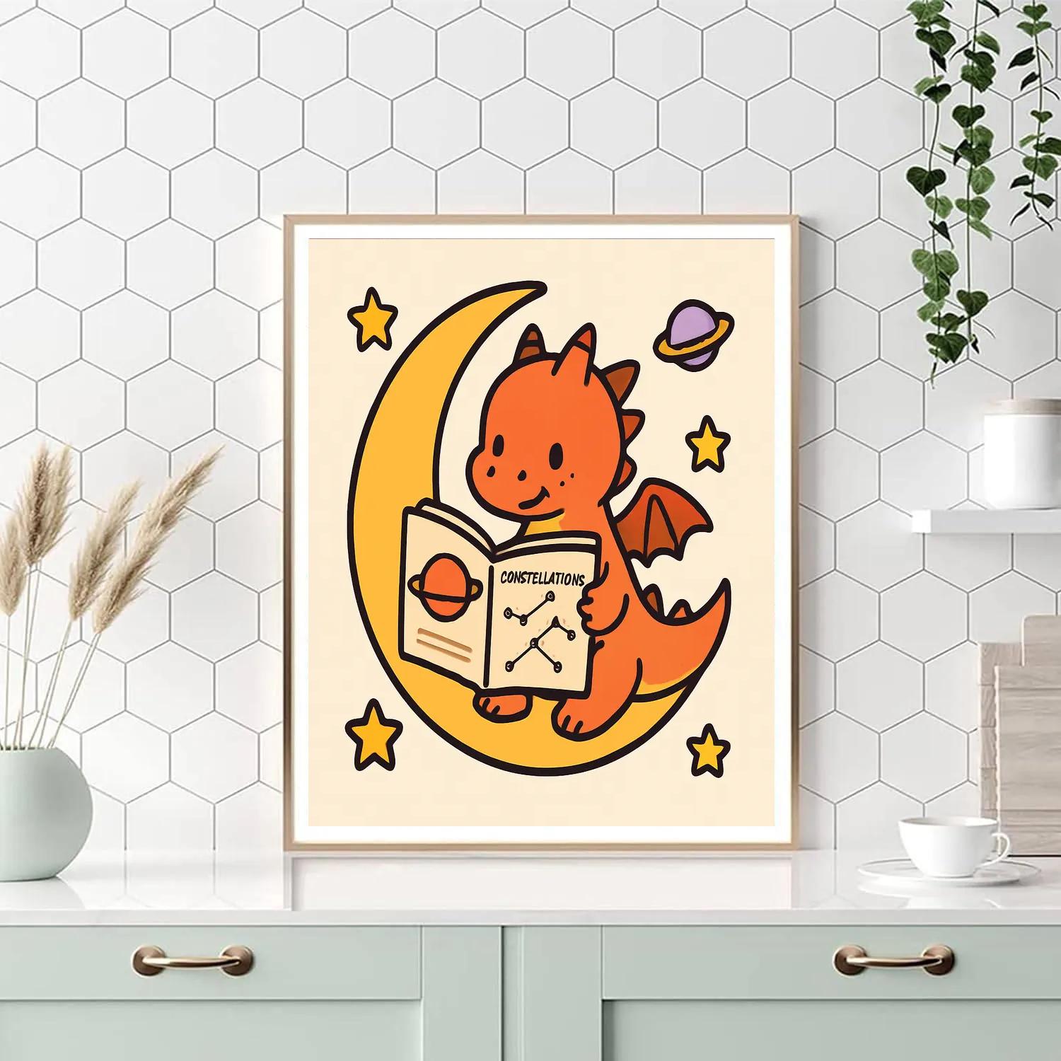 Moon Library For Young Dragons DIY paint by numbers