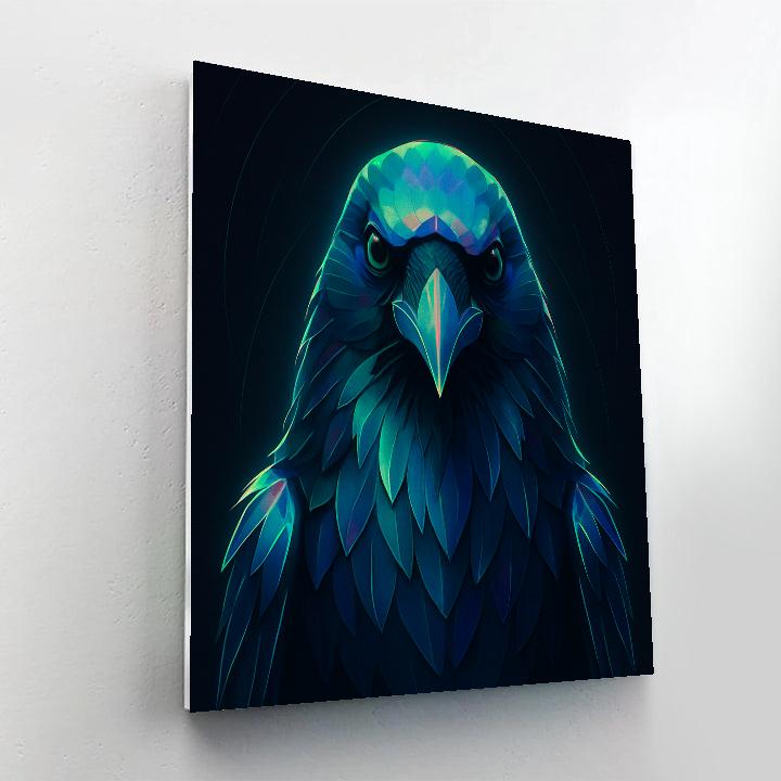 Aurora Raven Mirror Portrait paint by numbers
