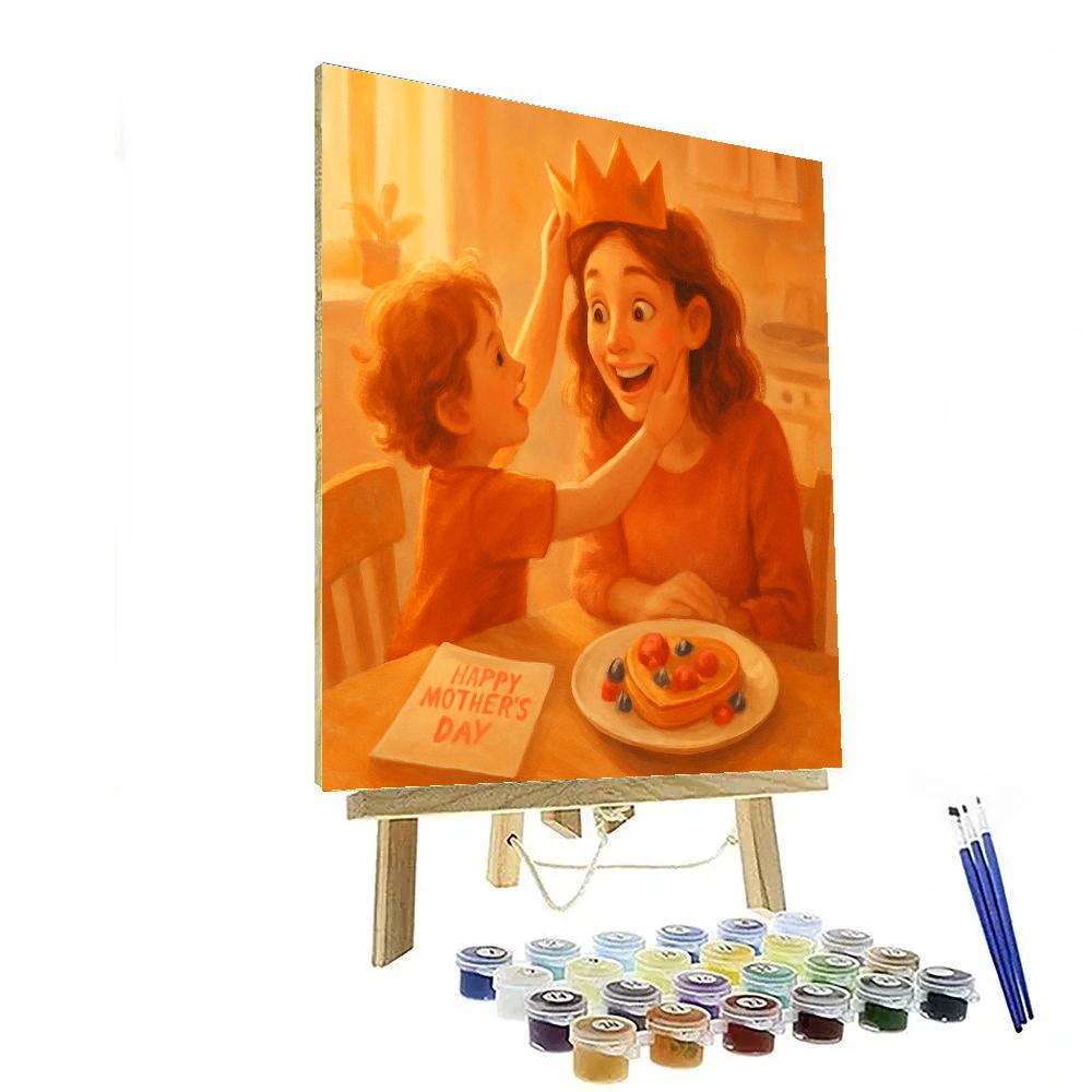 Paper Crown Breakfast Surprise Numbered painting kits
